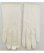 vintage white leather gloves dress gloves driving gloves made in Italy w... - €16,95 EUR
