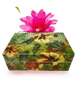 Vintage Musical Memories REUGE Lacquered Music Box Tropical Birds  *READ... - $33.83 CAD