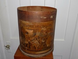 Vintage Hiawatha Chewing Tobacco Wooden Store Bin with Paper Label - $450.45