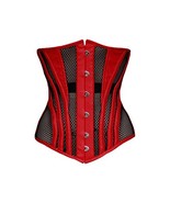 Red Satin Black Net Goth Burlesque Halloween Costume Dress 2019 Underbus... - £46.38 GBP