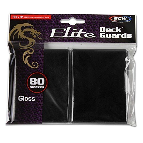 Elite Deck Guards 80-pack Sleeves: Glossy Black