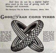 1916 Goodyear Cord Ties Bicycle Tire #2 Advertisement Akron Ohio DWMYC3 - $19.99