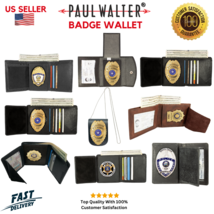 Genuine Leather Id Badge Holder for Law Enforcement,  Shield Badge Wallets - $15.83+
