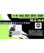 Mac OS X 14 in 1 Bootable USB Flash Drive 3.0 128GB With Printed Guide - £45.42 GBP