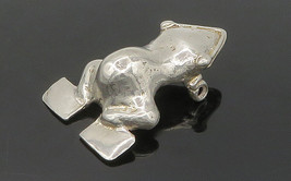 925 Sterling Silver - Vintage Modernist Frog Animal Motif Pendant - PT12107 - £58.76 GBP