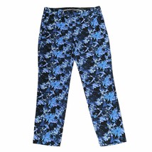 Banana Republic Avery Ankle Pants Size 4 Navy Blue Floral Womens Stretch 32X28 - £13.33 GBP