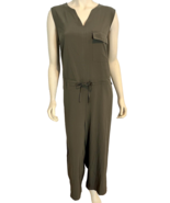 NWT Athleta Topanga Jumpsuit Olive Green Sleeveless Drawstring Waist Siz... - €40,60 EUR