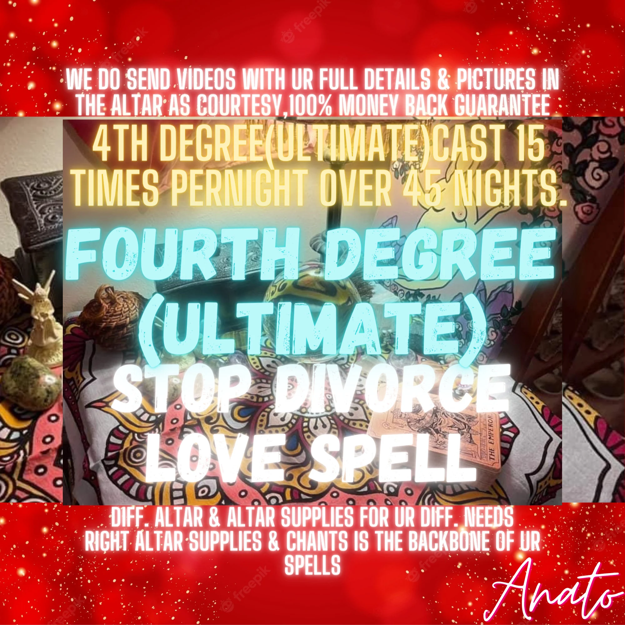 Fourth Degree(Ultimate) Stop Divorce Love Spell,Ultimate Regain Lost Lover - £492.48 GBP