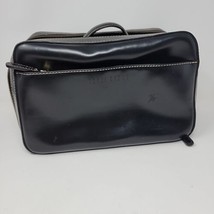 Bobbi Brown Black Leather Zippered Cosmetic Makeup Travel Bag Case Vintage  - £36.50 GBP