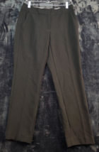 LOFT Dress Pants Women Size 2 Black Polyester Pockets Flat Front Straight Leg - £14.15 GBP