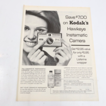 1964 Kodak Hawkeye Instamatic $7 Off with Listerine Wrapper Print Ad 10.5x13.5 - £6.29 GBP