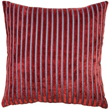 Rockefeller Lava Red Velvet Throw Pillow 20x20, with Polyfill Insert - £97.39 GBP