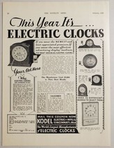 1931 Print Ad Kodel Electric Clocks Advertising Cincinnati,Ohio - £12.34 GBP