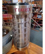 1980s Timex Watch Counter Top Rotating Spinning Store Display Case 6 Tie... - $296.99