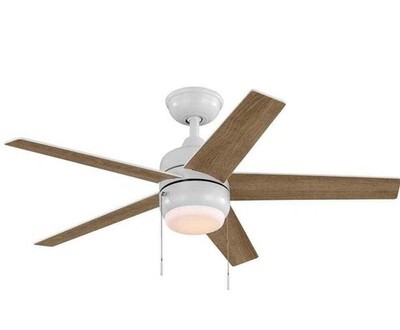 Hampton Bay Mena 44” LED Ceiling Fan Matte White Indoor Outdoor Reversible Blad Item image 2