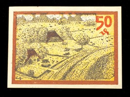 1921 Notgeld Dinero Error Nota De Nordenham, Alemania Invertido Espalda Error - £78.45 GBP