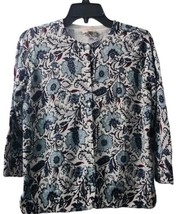 Loft Outlet Top Medium Floral Button-Down - £6.18 GBP