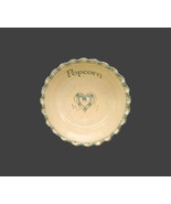 Three Rivers Pottery Amy popcorn serving bowl made in Ohio. Green heart. - £74.16 GBP