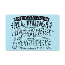  I Can Do All Things Philippians 4:13 Sky Blue Christian Wall Ar - £55.96 GBP+