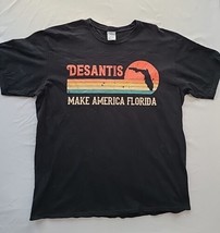 Governor Ron Desantis Mens Size XL Make America Florida Black T Shirt - £7.40 GBP