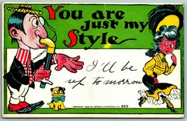 Comic You Are Just My Style 1905 UDB Arthur Livingston Postcard H4 - £10.01 GBP