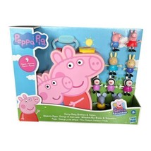 Peppa Pig Carry-Along Storage Case Brothers &amp; Sisters 9 Figures Target E... - $34.99