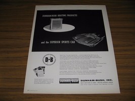 1963 Print Ad Dunham-Bush Heating Product Futuristic Sports Car West Hartford,CT - £10.87 GBP