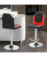 Adjustable Swivel Bar Stools  Chair 2 PCS with Back 360 Degree Red /Black - $220.49