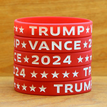 5 Trump Vance 2024 Wristbands Presidential Election Republican Support Bracelets - $10.77