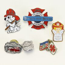 Firefighter Pin Lot of 6 Volunteer Fireman Fire Truck Dalmatian Patrioti... - $19.59