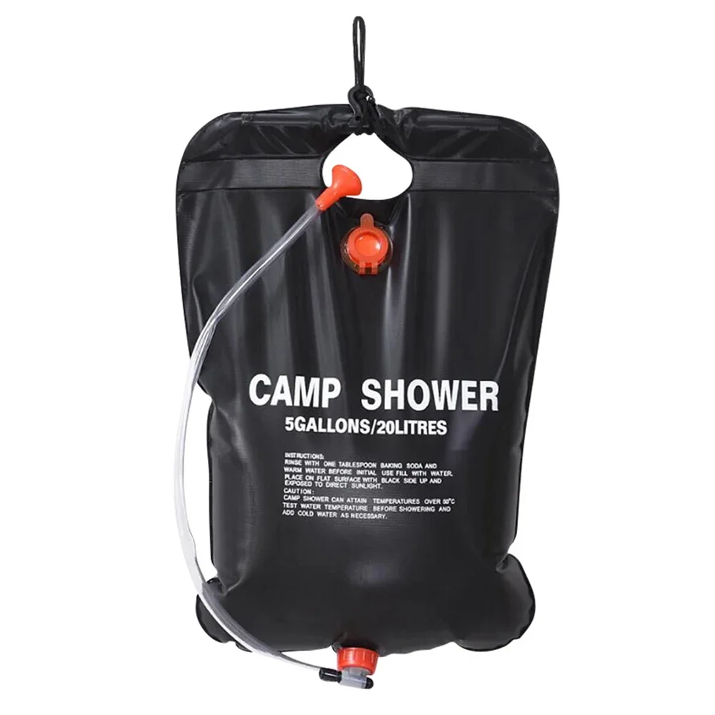 20L Portable Outdoor Camping Shower Bag Solar Heated Portable Travel Hiking - £9.82 GBP