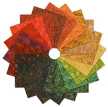 5&quot; Charm Pack Batiks Prisma Dyes Autumn Colorstory Cotton Fabric Precuts M201.19 - $14.97