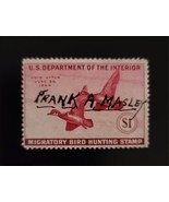 1943 $1 U.S. Migratory Bird Hunting Permit Stamp, Department of Interior... - $7.99