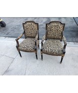 Pair of Leopard Print Side Chairs Needleponint? LOCAL PU in Beverly Hills - £489.83 GBP