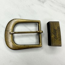 Chic Schooners Vintage Gold Tone Simple Basic Belt Buckle with Keeper - $6.92