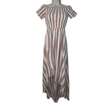 Show Me Your Mumu WILLA Striped Maxi Hi Low Smock Dress Large Everlastin... - $34.29