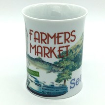 SEATTLE Coffee Mug Farmers Market eighborhood Emerald City Ferry Fish Ro... - $7.42