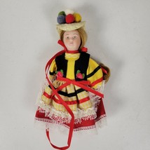 Danbury Mint Gretel-Holland Dolls 5&quot; Red Children Of The World Collectables - $13.10