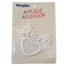 Wrights NEW Lace Heart Patch Applique Love White Romantic Cottagecore Shabby  - £2.94 GBP