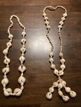 Vintage 2 Puca Sea Shell Intertwined Chunky Necklaces 1970&#39;s - £11.87 GBP