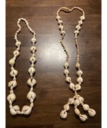 Vintage 2 Puca Sea Shell Intertwined Chunky Necklaces 1970&#39;s - £11.86 GBP