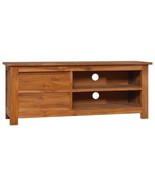 vidaXL Natural Teak TV Stand Medium Wooden Storage Cabinet - $4,925.84 MXN