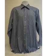 Peter Millar Dress Shirt Blue Check Long Sleeve Mens Size Large - £15.53 GBP