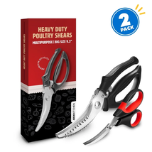 Heavy Duty Poultry Shears - Stainless Steel Kitchen Scissors  Spring Loaded - $30.97