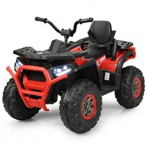 12 V Kids Electric 4-Wheeler ATV Quad with MP3 and LED Lights-Red - Colo... - £220.92 GBP