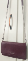 Roots Crossbody Leather Wallet Purse Purple Bag Chain Strap - $21.52