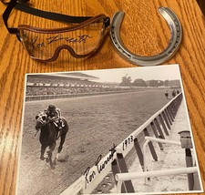 Secretariat Ron Turcotte Signed Horseshoe, Goggles And Photograph. You Get Them - £78.96 GBP