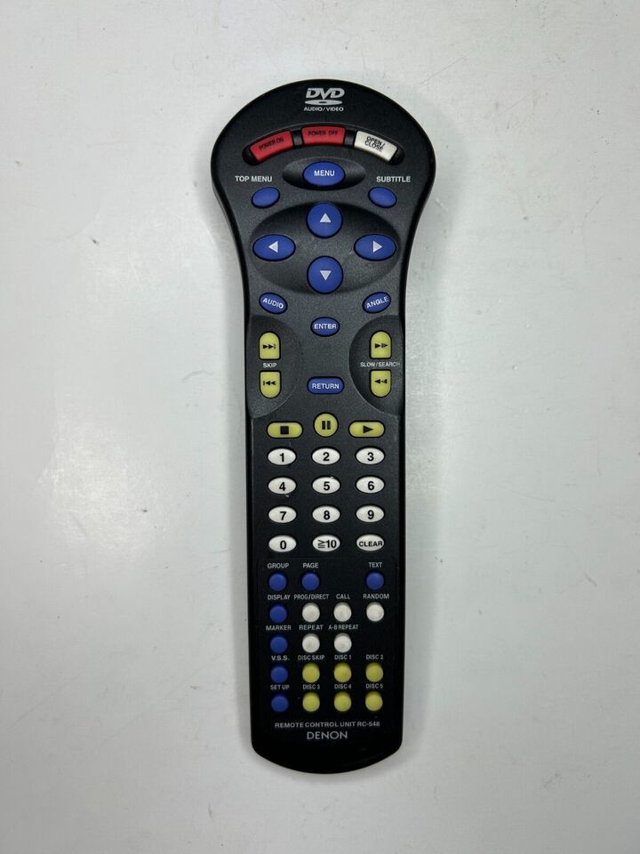 Denon RC-548 Remote Control, Black OEM for 5-Disc DVD/CD Player Changer ... - $9.95