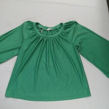 Vintage Koret Round Neck Women’s Green Huge Sleeves Pullover Blouse Chest 41" image 12