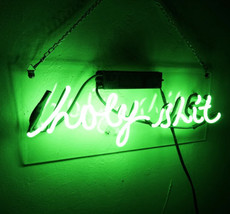 &#39;Holy Shxt&#39; Handicraft Home Wall Lamp Art sign Neon Light 16&quot;x6&quot; [High Quality] - £54.95 GBP